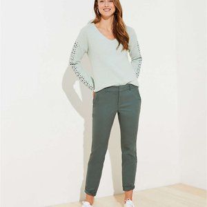 LOFT girlfriend chinos, dark sea green